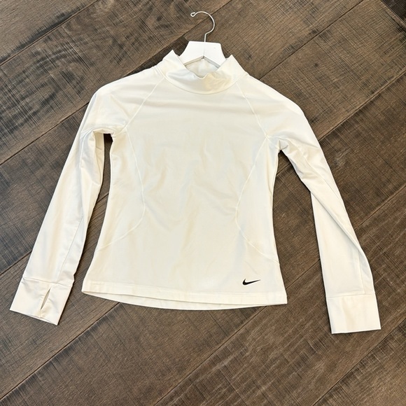 Nike Other - NWOT Nike Pro Warm Girls Long Sleeve Mock Neck Shirt, Thumbhole Feature, M